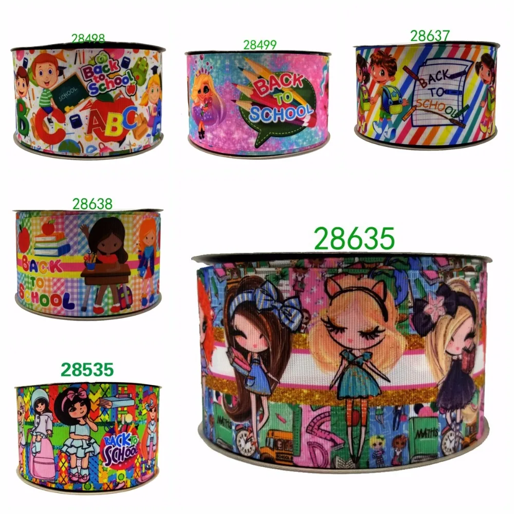 Бесплатная доставка 50 ярдов мультяшная печатная корсажная лента 28635 | Дом и сад