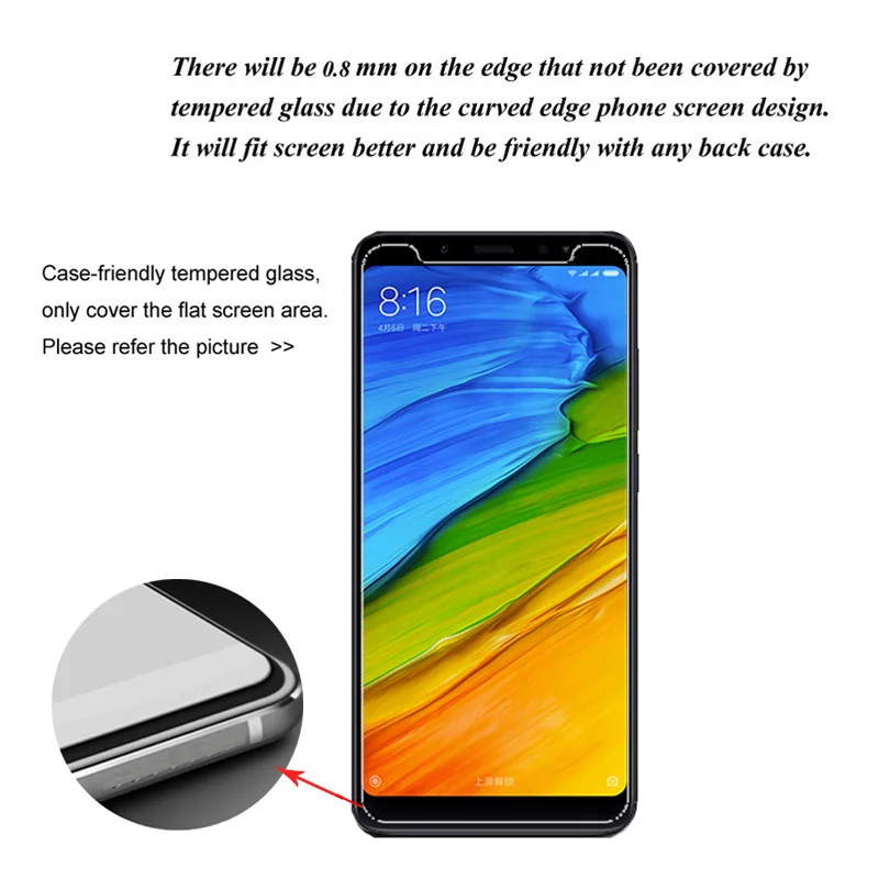 3 шт закаленное стекло для Xiaomi Redmi Note 5 Pro Защита экрана Защитная стеклянная пленка 9 H|Защитные стёкла и плёнки