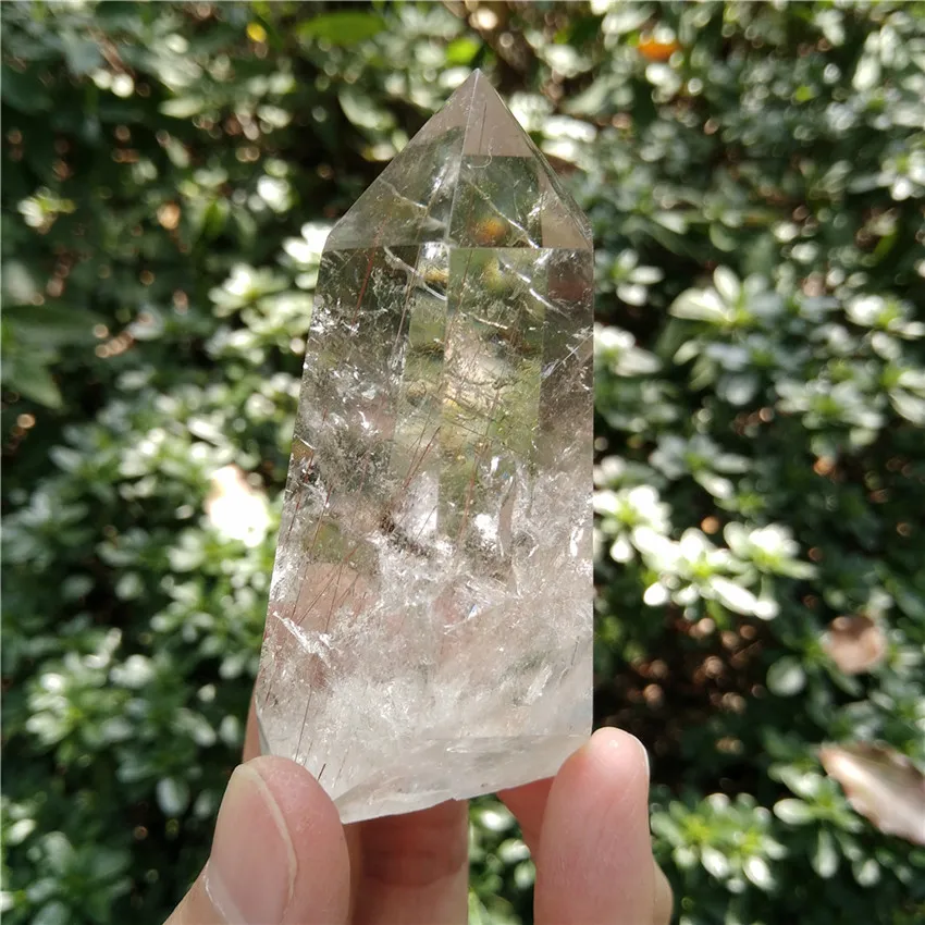 116 г Rutilated Quartz Crystal Point Wand инструмент медитации исцеления Рейки Grid поставка