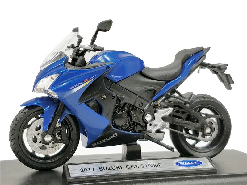 Welly 1:18 Suzuki GSX S1000F 2017 Синий литья под давлением мотоциклов| |