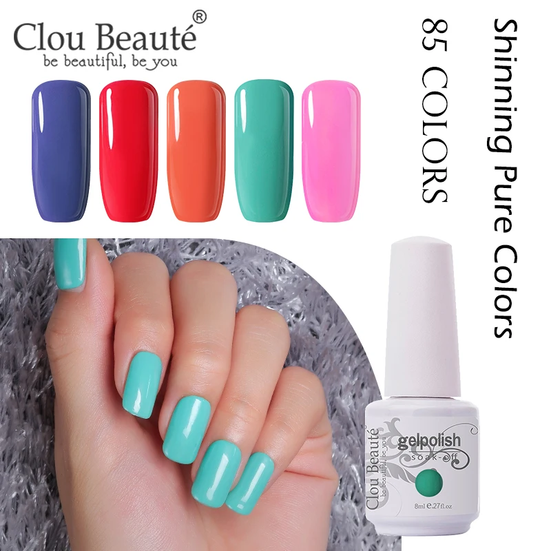 Гель-лак для ногтей Clou Beaute, 8 мл, Белый Гель-лак для гелевых ногтей, Гель-лак vernis, Полупостоянный УФ-гель для ногтей