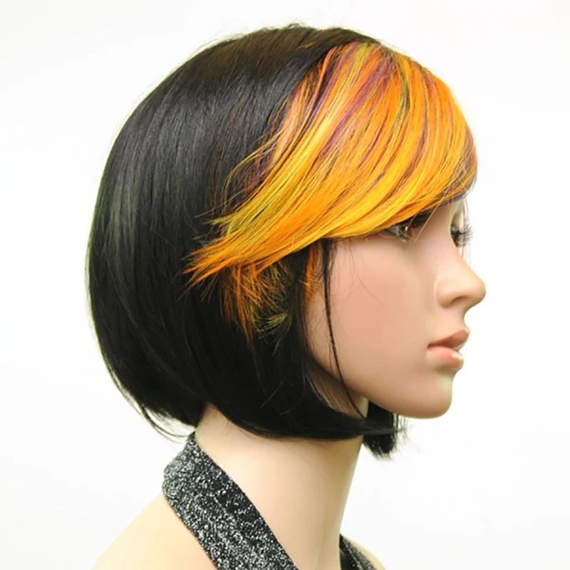 HAIRJOY, Женский синтетический парик для волос, 3 цвета, много цветов, короткие прямые парики, Термостойкое волокно, доступно 10 цветов