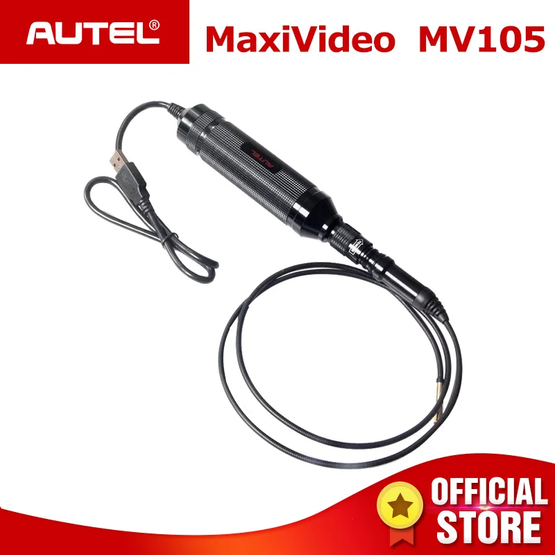 Autel MaxiVideo MV105 цифровая Инспекционная камера Видеоскоп для осмотра 5,5 мм Головка изображения используется с MaxiSys серии ПК и т. Д