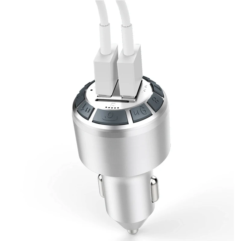 Rylybons 5V Wireless Dual USB Ports FM Transmitters Car Charger bluetooth MP3 Player Handsfree Kit For Mobile Charging | Автомобили и