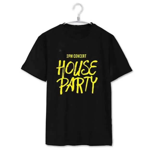 2PM 2017 House Party kpop concert T-shirt shorts Korean fashion star black tee shirts Khun 2 fans men women t | Женская одежда
