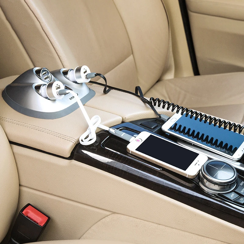 Автомобильное зарядное устройство с одной точкой две пары usb мобильного телефона