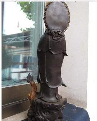 17 &quotкитай бронза Кван-инь Бодхисаттва ездить на estatua дель медь бронзовые