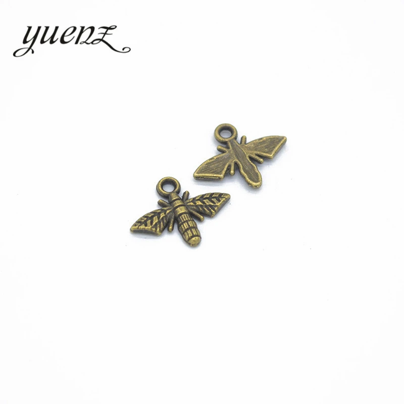 YuenZ 25 шт маленькие пчелы Подвески для изготовления ювелирных изделий бронза