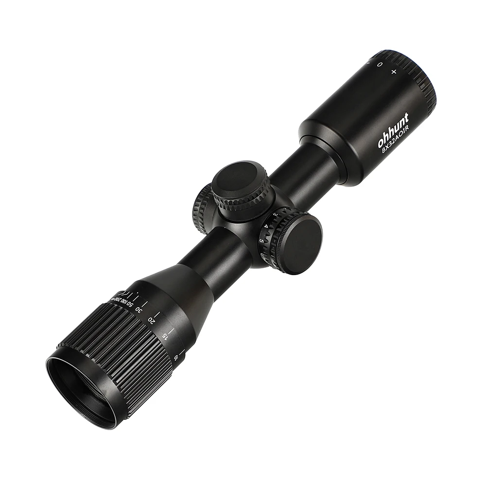 Ohhunt 8X32 AOIR охотничий компактный прицел для винтовки Mil Dot с подсветкой Стекло травленый визир прицел тактический оптика прицел