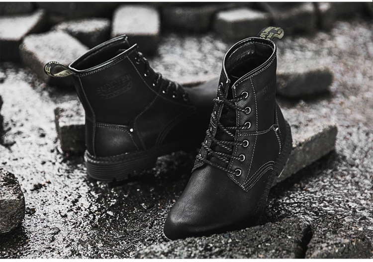 Doc Dr martins/ботинки мужские зимние теплые модные ботильоны обувь с высоким берцем мужские ботинки-дезерты Большие размеры 38-47, зимние ботинки