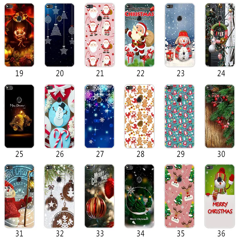 Силиконовый чехол для huawei P8 lite 5," задняя крышка дизайн для рождественского сезона для huawei Honor 8 Lite/P9 lite защита