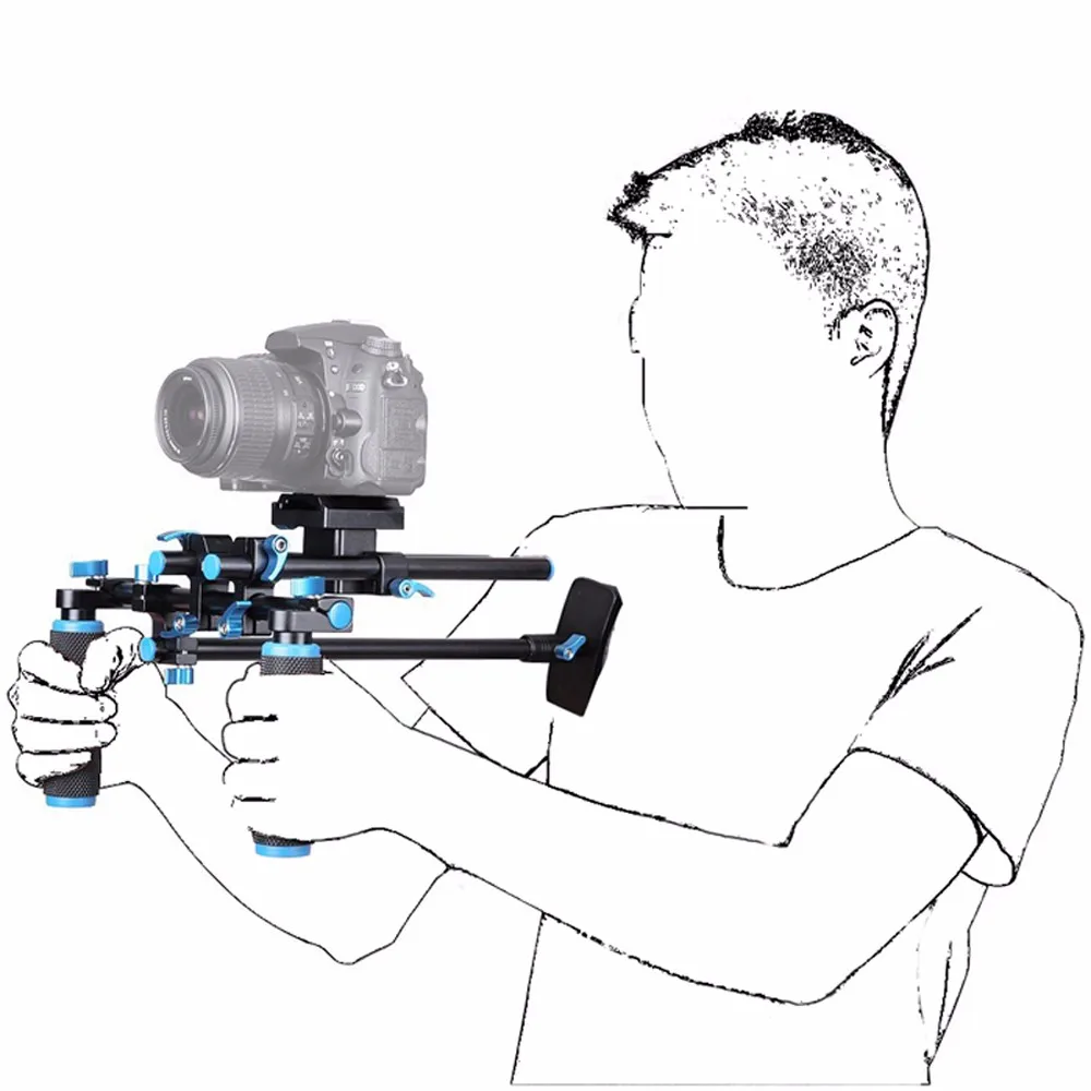 Профессиональный DSLR Риг Стандартный 15 мм диаметр плеча Крепление Риг стабилизатор для Canon sony Nikon SLR видеокамера DV видеокамера