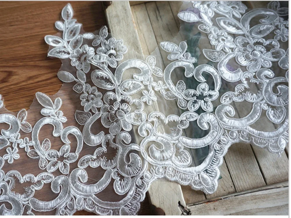 Бесплатная доставка белая кружевная отделка с аланконом 28 см или 11 дюймов в