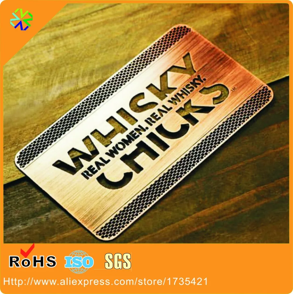 Gold stainless steel metal business cards metal visiting cards