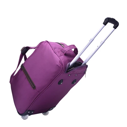 Purple Bag Mihawk, водонепроницаемая сумка для багажа, дорожная сумка, чемоданы на колесиках, вещевой мешок, сумка для женщин, толстый стиль, аксессуары на колесиках - Цвет: Purple Bag