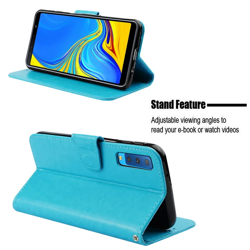 Модный кожаный чехол для Samsung Galaxy A7 2018 A750 A6 A8 Plus A3 A5 2015 2016 2017 Note 9 8 5 Note8 Мягкая