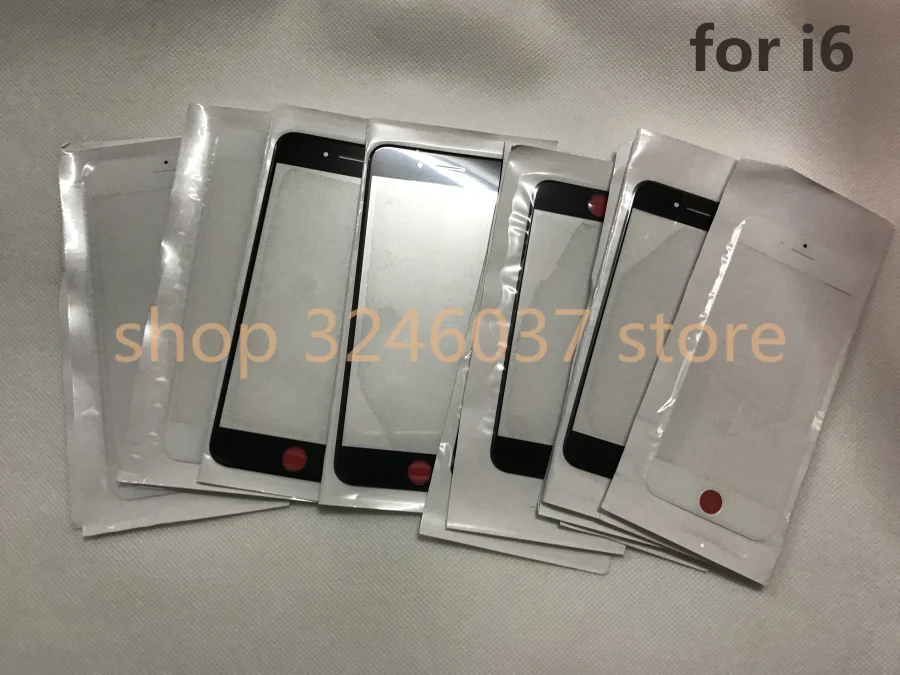 

50pcs/lot NEW Original Replacement LCD Front Touch Screen Glass Outer Lens for iphone 6 4.7inch Oleophobic coating high quality