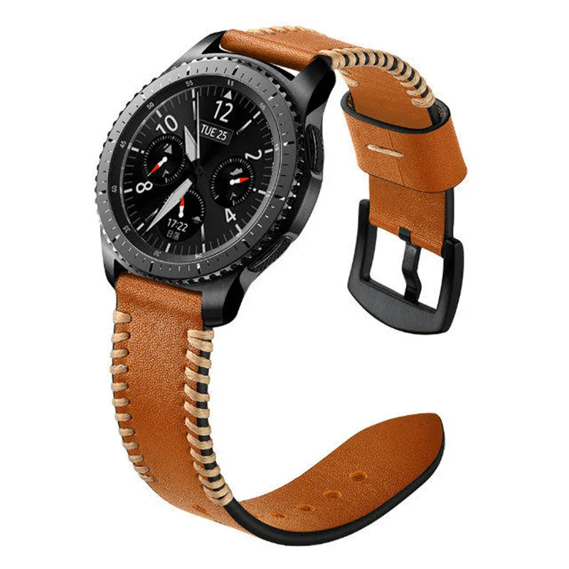 22 мм ремешок для Samsung Gear S3 Frontier классический кожаный сменный Ремешок Galaxy watch 46