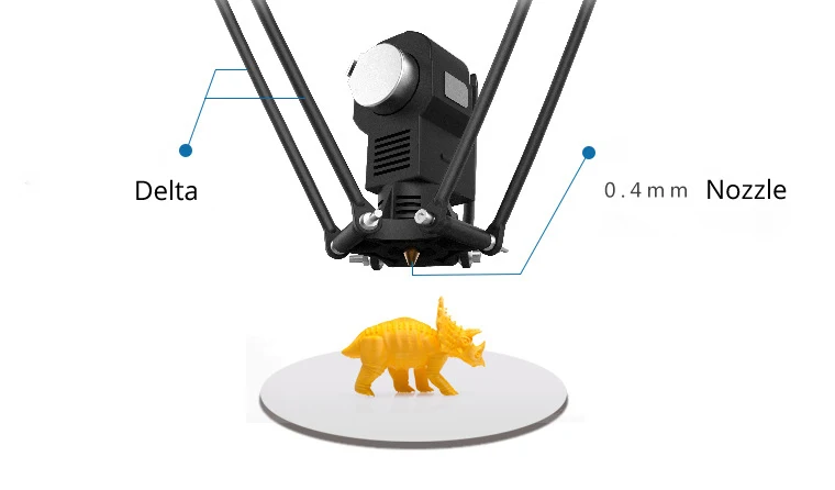 Дешевый 3d принтер Kossel Delta Мини DIY настольный сборный 3d Принтер Комплект 1,75 нити SD карты PLA нити для домашнего образования