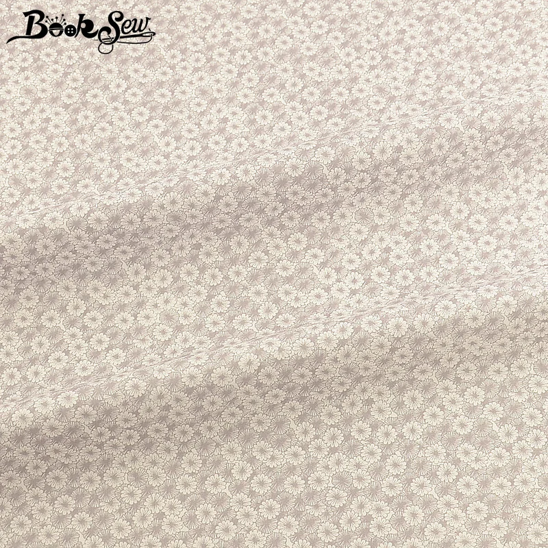Booksew Cotton Twill Flowers Fabric Sewing Cloth DIY Handmade Baby Kids Dress Bedsheet Quilts Home Patchwork Cushion Tissu
