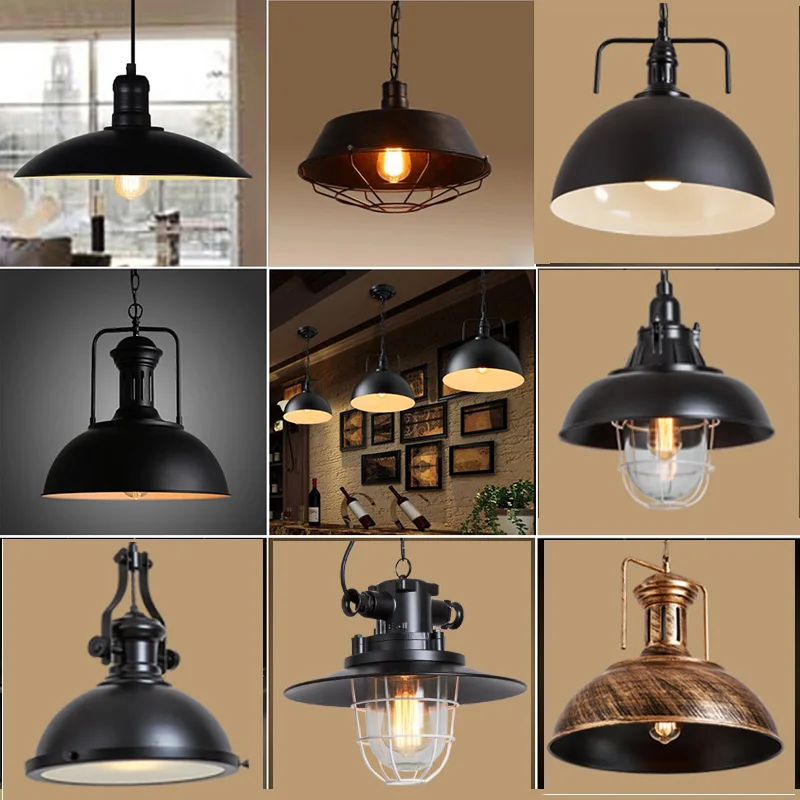 

Industrial Loft Lamp Vintage Pendant Lights E27 Nordic Restaurant Kitchen Light Night Light Lamp Loft Bar Living Room Lamp