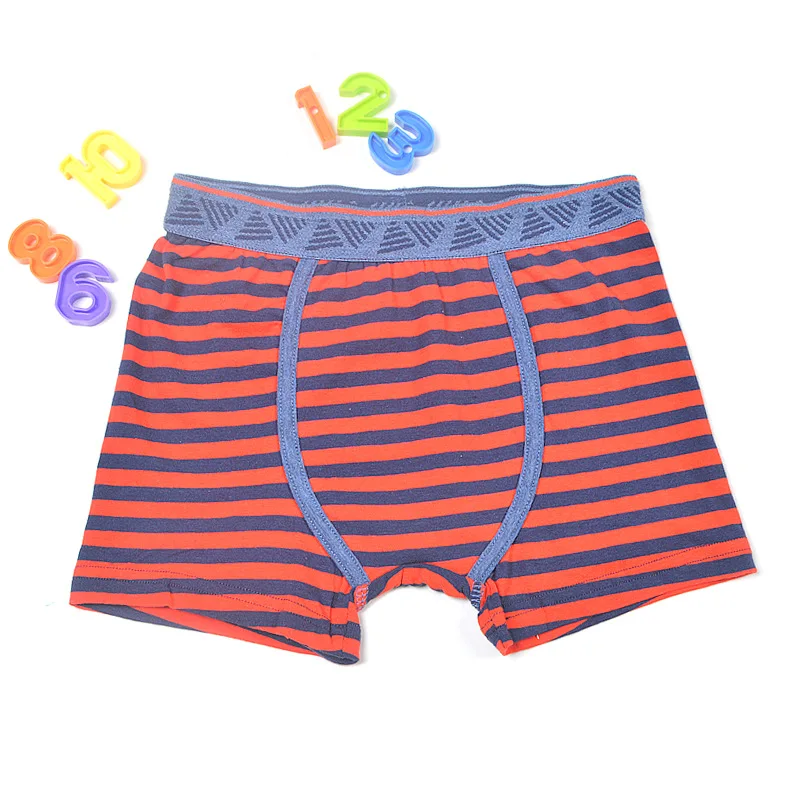 Красивые трусы-боксеры в полоску для мальчиков; Детские шорты; детские трусики; хлопковые брюки; детское нижнее белье; трусы; От 2 до 10 лет; 4 шт./лот