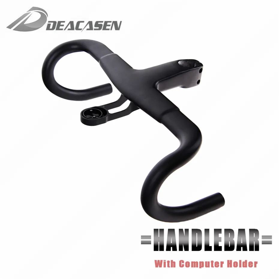 Deacasen Carbon Road bike T800 integrated handlebar include stem and headset cap carbon fibre bicycle handlebar
