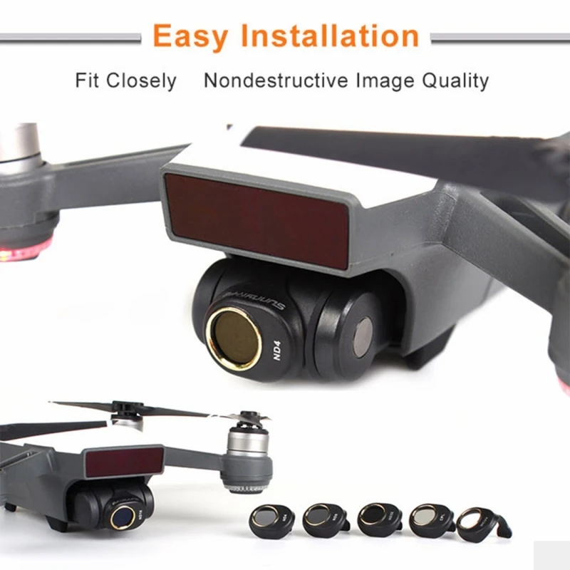PULUZ для dji spark nd filter HD Drone ND4/ ND8/ ND16/ ND32 фильтр объектива DJI Spark Accessories|lens filter|filter ndnd |