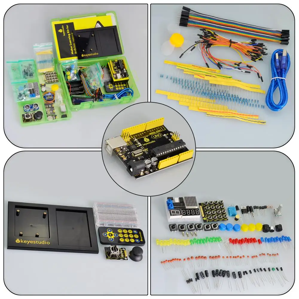 Keyestudio Maker Starter kit/Обучающий набор с UNOR3 для образовательного проекта Arduino +
