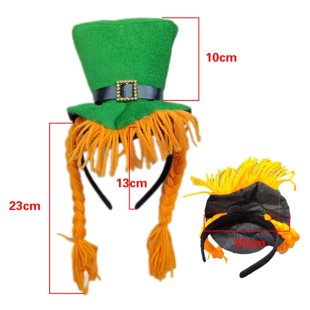 Унисекс модная зеленая шляпа Leprechaun с плюшевой шляпой карнавальный костюм