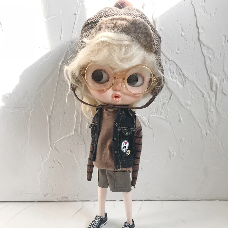 1 шт. модная Кукла Icy Blythe одежда наряды джинсовый жилет для куклы Holala Pullip Azone Licca