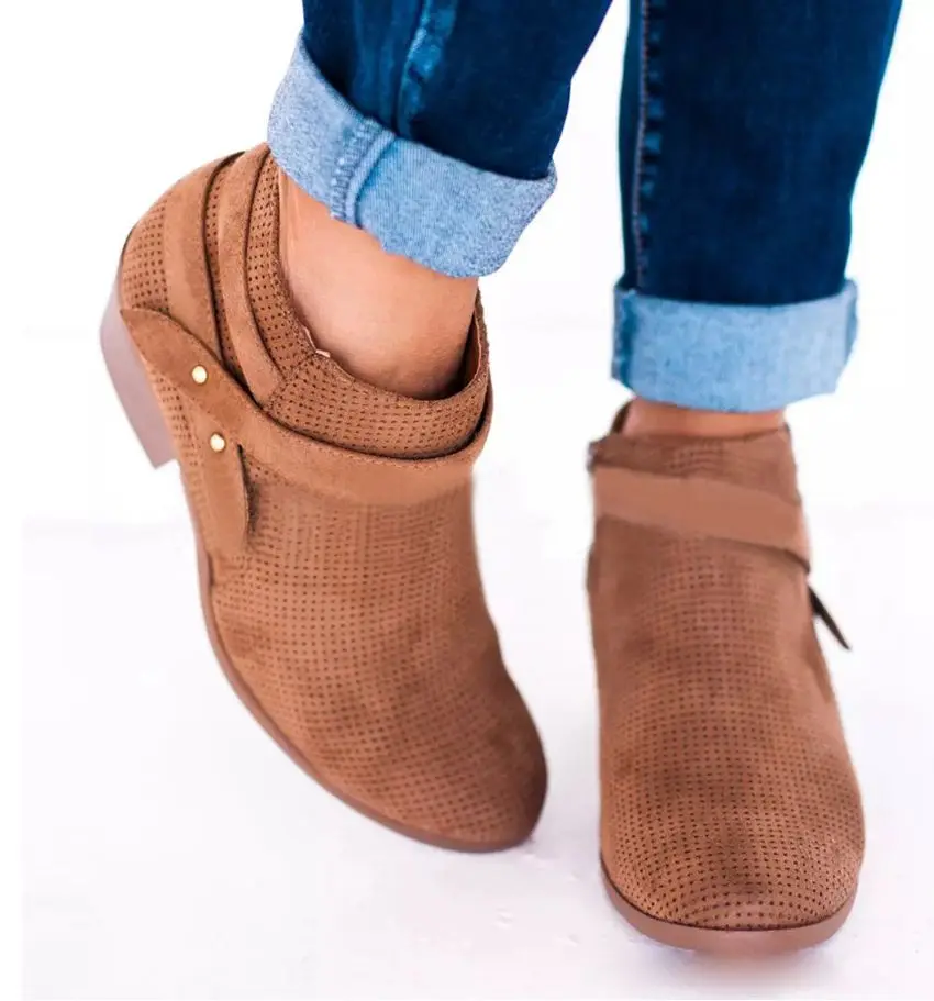 Женская зимняя обувь Модные женские ботильоны из натуральной кожи мягкие