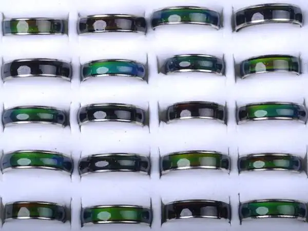 Оптовые ювелирные украшения 10 шт. смешанные меняющие цвет серебряные кольца