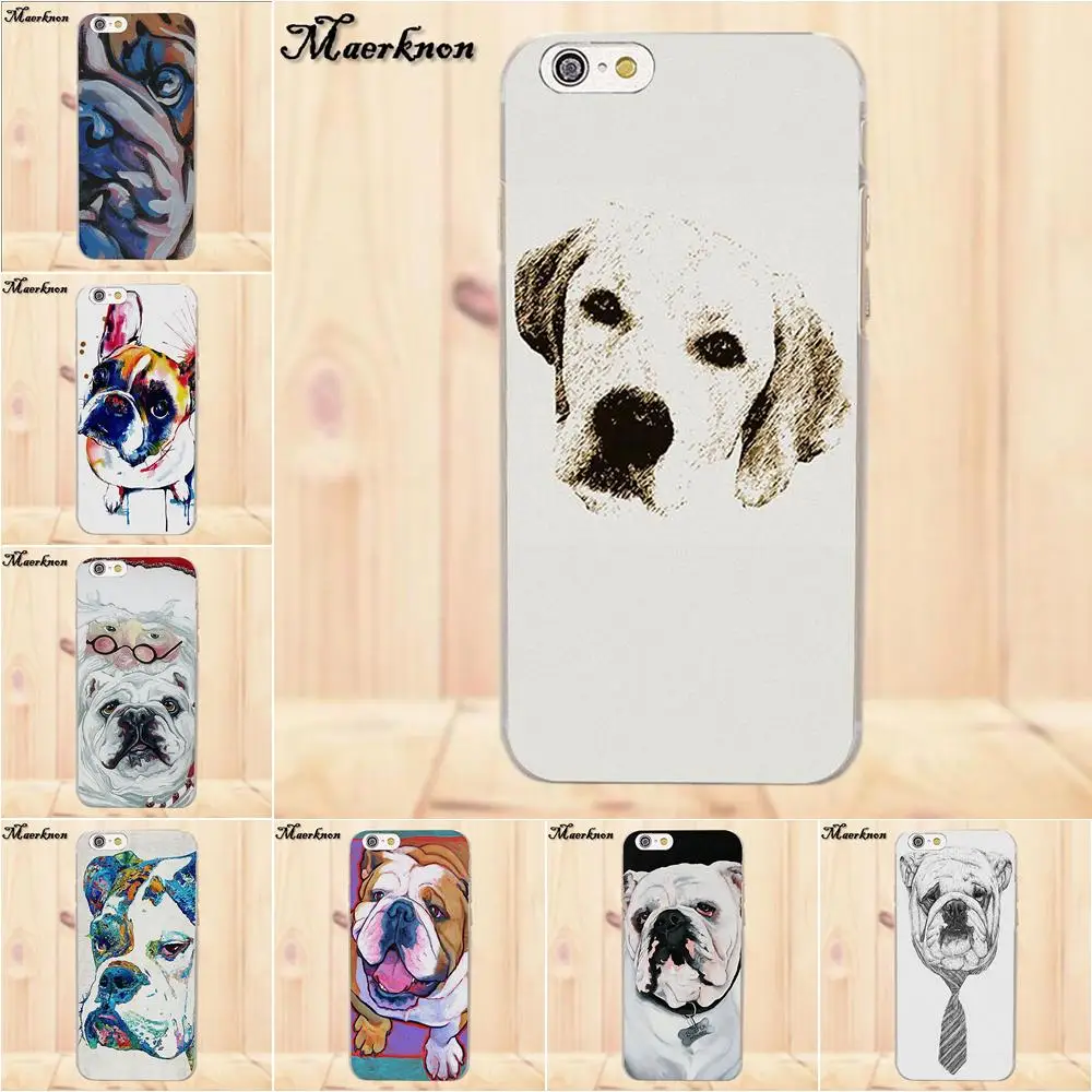 Maerknon TPU чехол для телефона французский Английский бульдог Apple iPhone 4 4S 5 5C SE 6 6S 7 8 Plus X