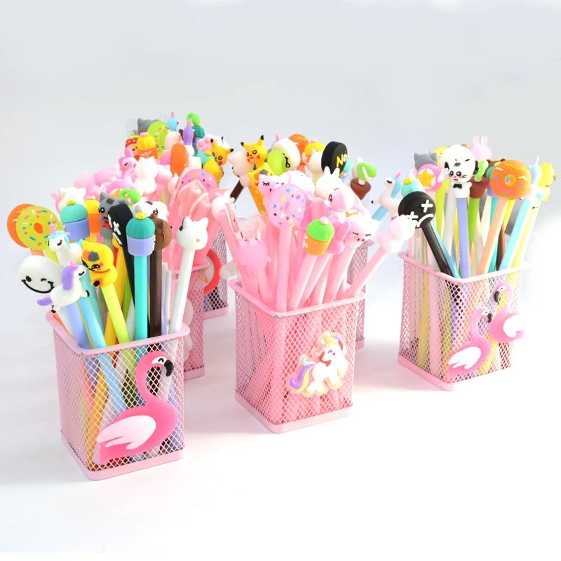 20 шт./компл. гелевая ручка 20 пополнения Papelaria Lapices Kawaii Единорог школьные принадлежности милые корейские канцелярские принадлежности Jel Kalem utiles Escolares