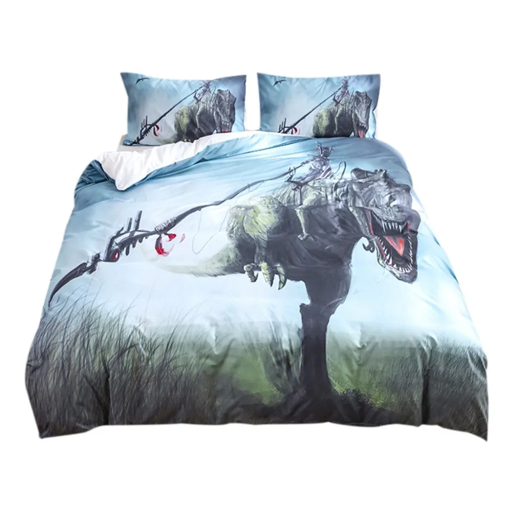 Набор пододеяльников из полиэстера покрывало для кровати с 3D драконом на замке