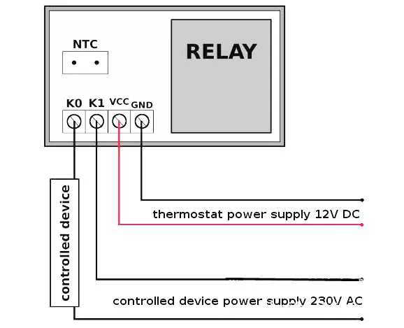 W1218 DC 12V синий светодиодный цифровой термостат регулятор температуры Регулятор