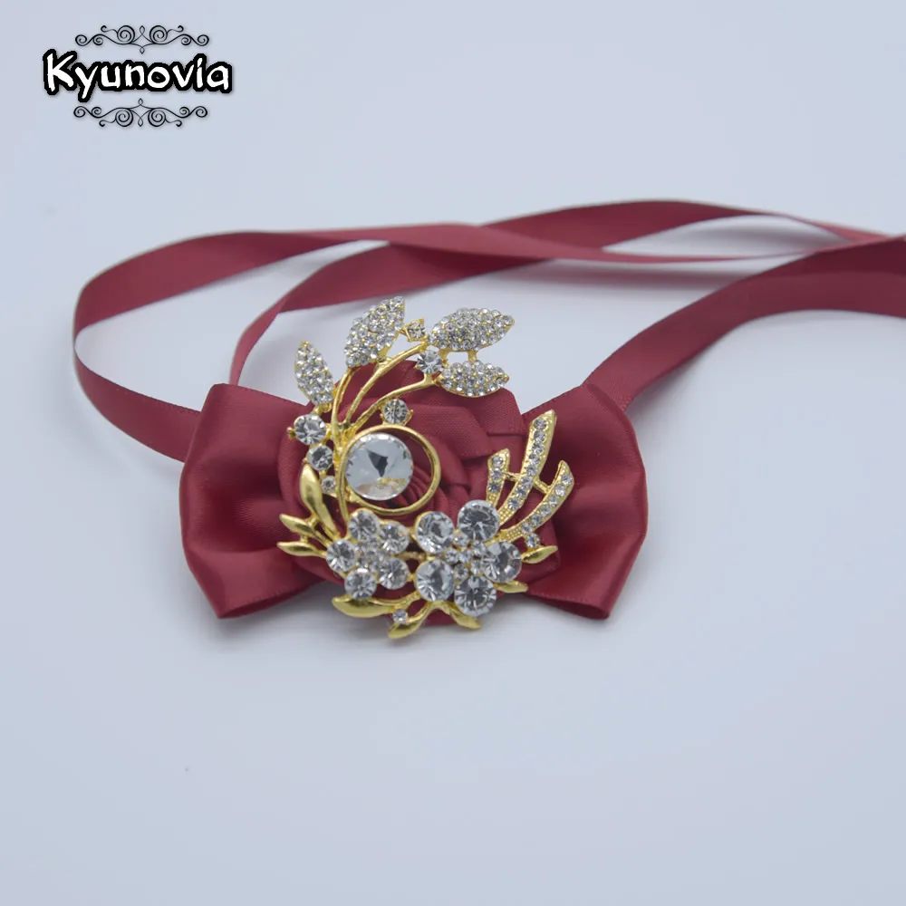 Свадебная брошь Kyunovia Корсажная цвета слоновой кости стразы запястье корсаж для
