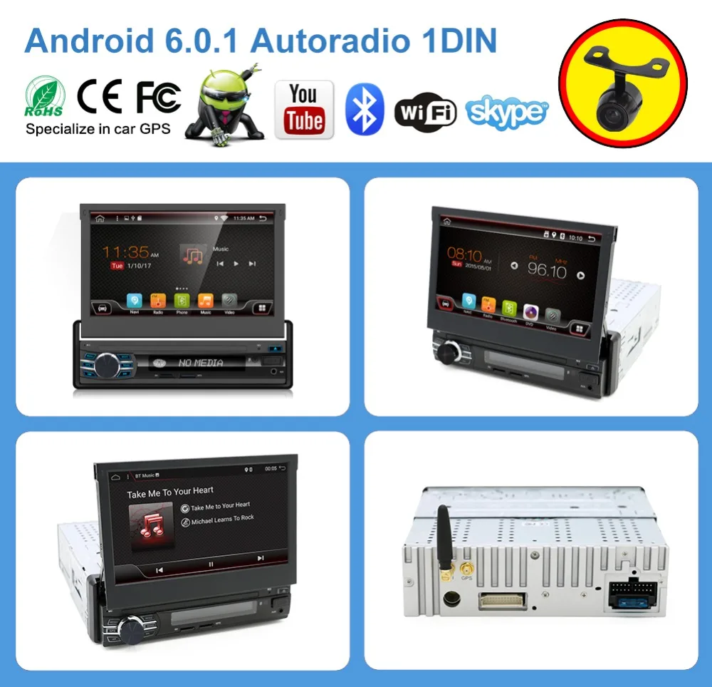 Bosion автомобиля стереорадио Bluetooth 1DIN 7 &quotHD выдвижной Сенсорный экран монитора MP5