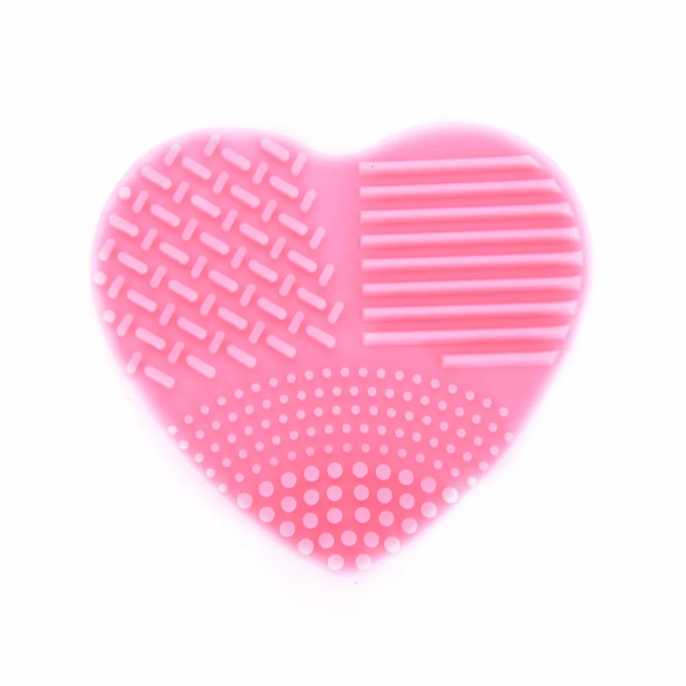 1PC 5 Colors Heart Shape Clean Make Up Brushes Wash Brush Cosmetic Cleaning Tools For Makeup Silica Glove Scrubber Board | Красота и