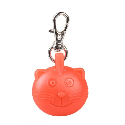 cat red Светодиодная светящаяся Подвеска для собак, кошек, домашних животных, безопасная Ночная ходьба, ID светильник, ошейник для собак из мультфильма, аксессуары, мигающие брелки, товары для домашних собак - Цвет: cat red