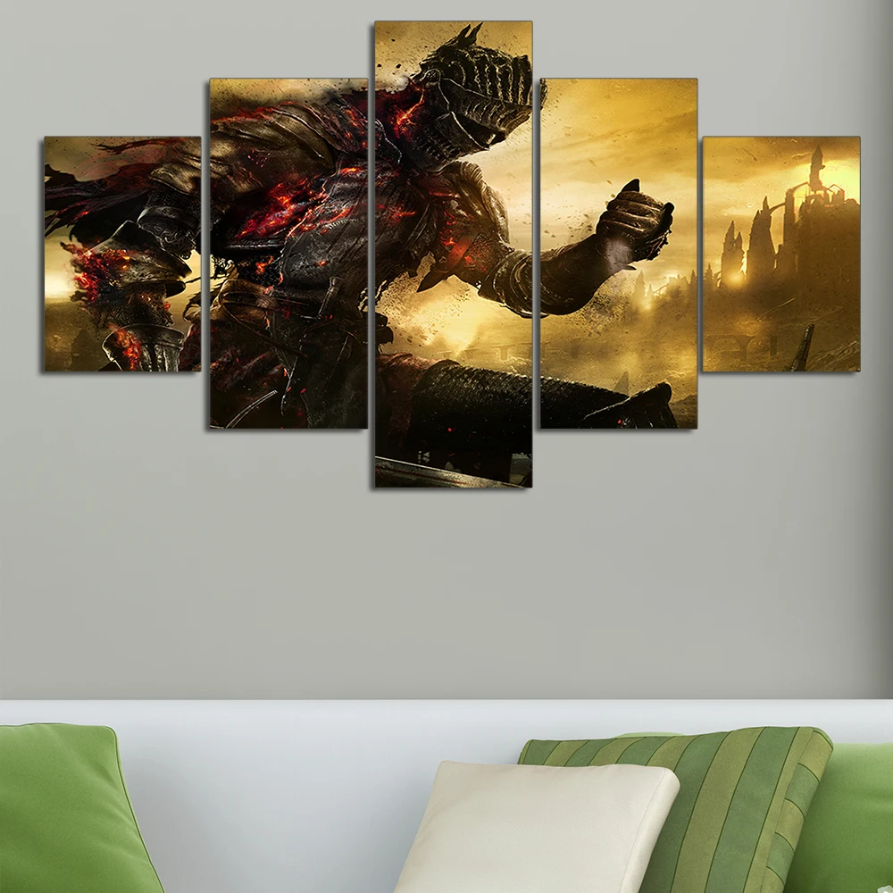 Фото 5 шт. современных HD с Dark Souls 1 2 3 wall Книги по искусству изображение для Гостиная 5 шт. современных HD с Dark Souls 1 2 3 wall Книги по искусству изображение для Гостиная