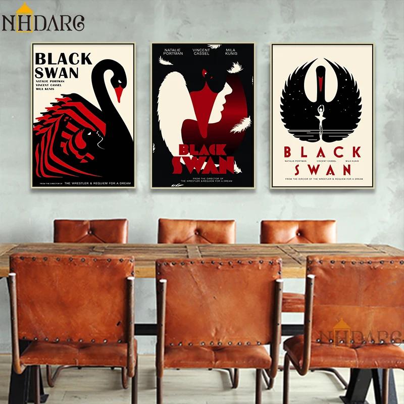 Постеры и художественная печать на холсте Живопись Винтаж Черный лебедь панк &