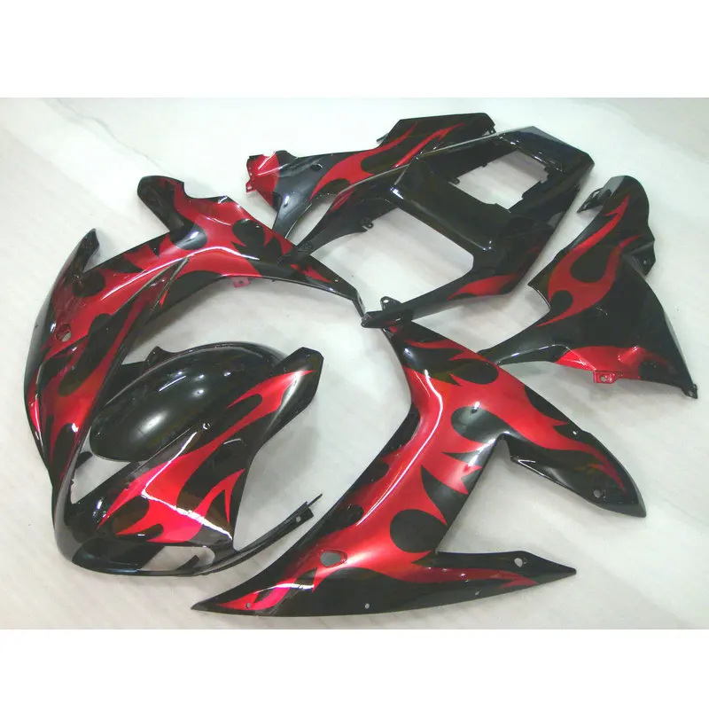 Полный Инжекционный пресс форма обтекатели комплект для YAMAHA 2002 YZF R1 2003 02 03 красное