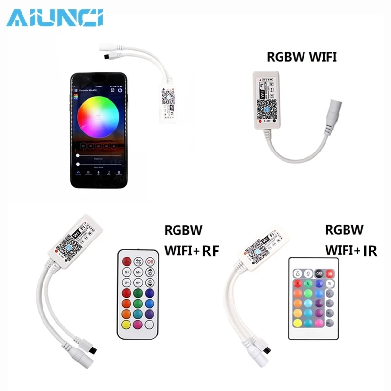 Мини Wifi RGBW светодиодный пульт дистанционного управления DC12V + RF 21/IR 24Key для RGBW/RGBWW