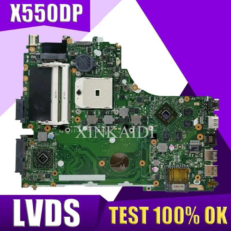

XinKaidi X550DP Motherboard REV2.0 LVDS For ASUS X750DP K550DP K550D X550D Laptop motherboard X550DP Mainboard X550D Motherboard