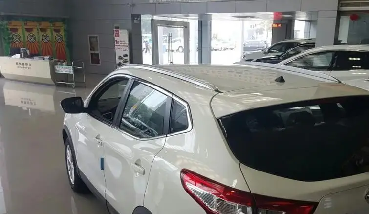 Серебряные декоративные боковые рейки на крышу для NISSAN Qashqai 2015 2017|roof rack|roof rack barsroof