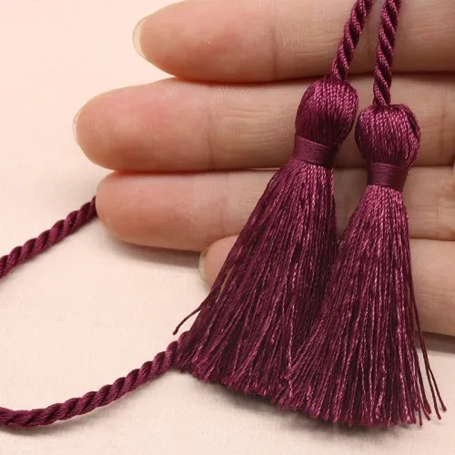 Wine Red 1pcs 50 мм подхваты для штор с кисточками полиэстер кисточки ручной работы для дома Висячие шторы для шитья Свадебные украшения одежды 1 шт - Цвет: Wine Red 1pcs