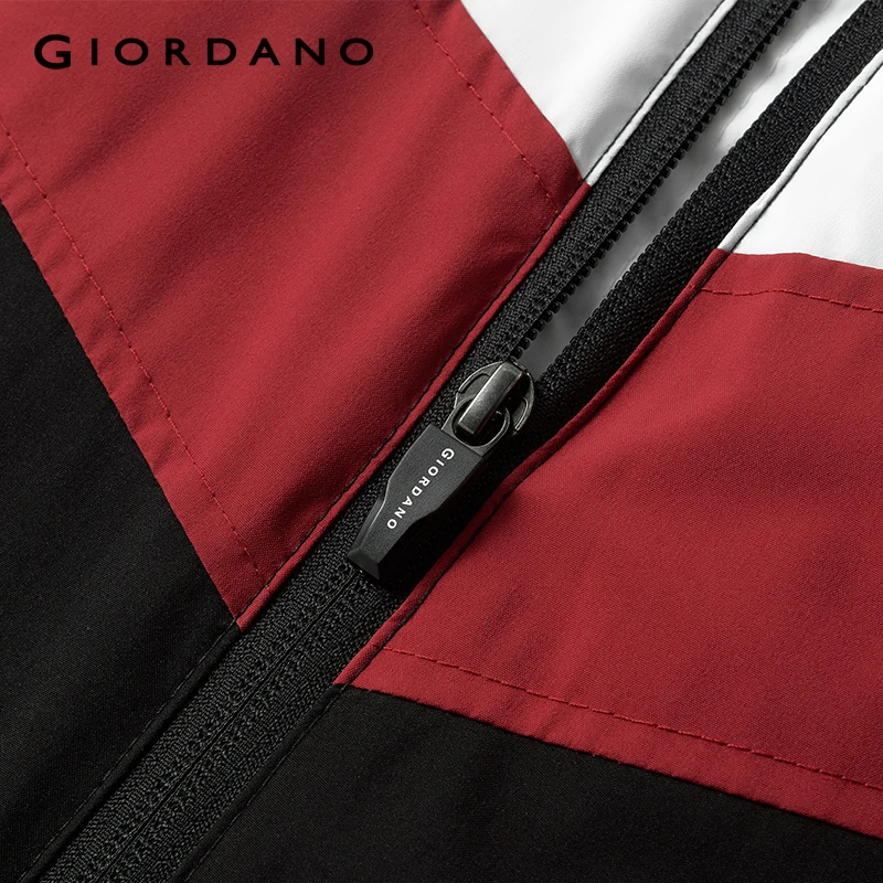 Giordano мужская ветровка с капюшоном и застежкой на молнии уникальный окрас |