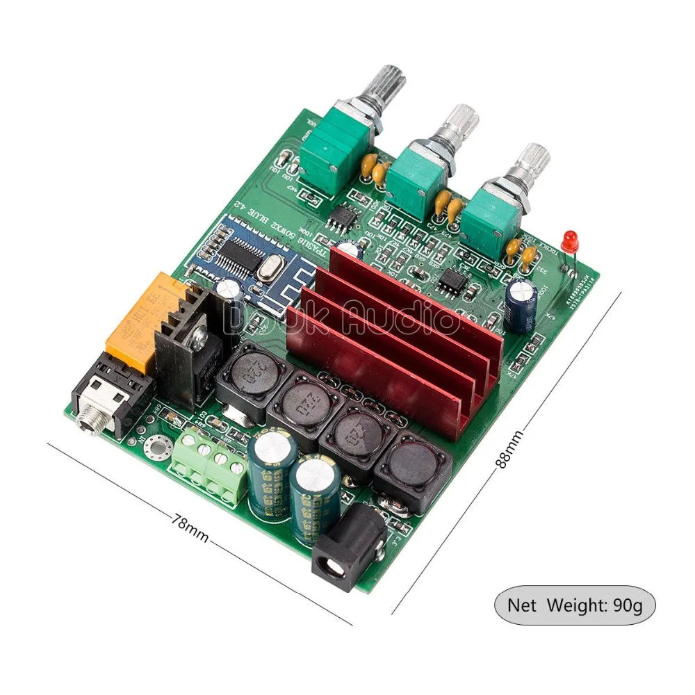 

Bluetooth 4.2 TPA3116D2 Digital Power Amplifier Board Dual Channel Stereo 50W*2